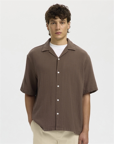 Selected - SLHRlxcal Resort Skjorte - Chocolate Chip